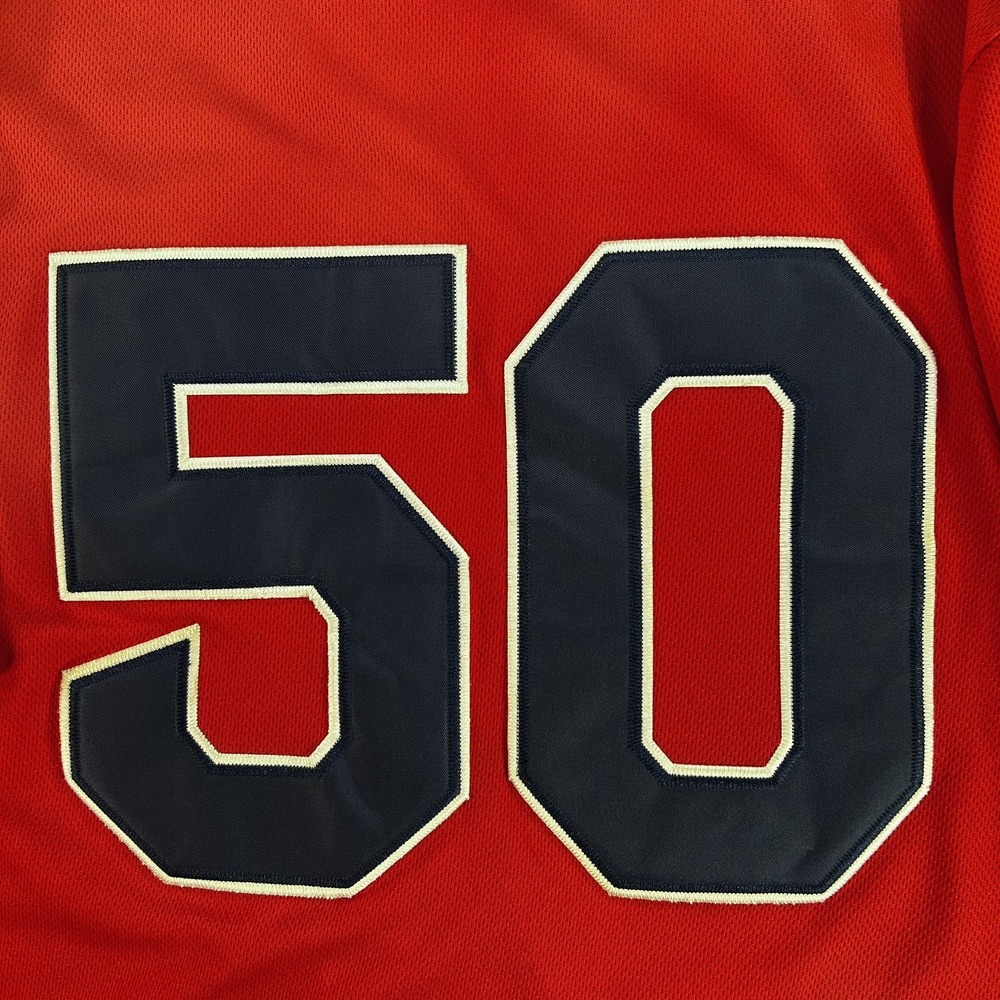 Mookie Betts #50 Boston Red Sox Jersey Majestic Cool Base Red Size 52 XXL - Picture 12 of 13
